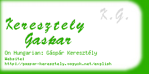 keresztely gaspar business card